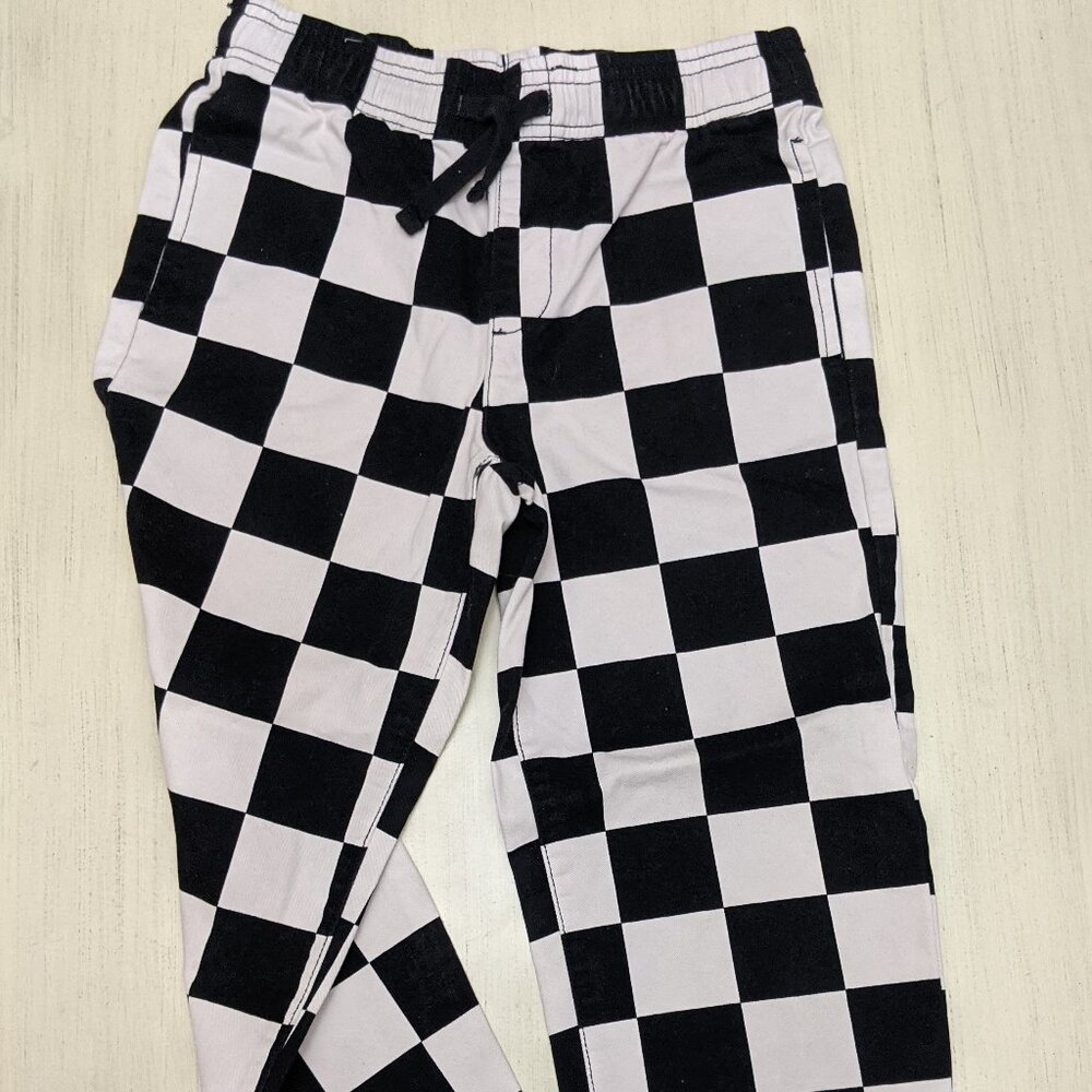 Forever 21 Kids Black and White Checkered Cuffed Pants